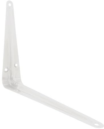 Merriway BH05483 White London Style Shelf Brackets 200 x 150mm, Pack of 8 | 90-Degree shelf bracket | 8 x 6 | 40mm (1.6) Wide | Maximum shelf depth of 190mm (7.5)