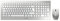 CHERRY DW 8000, Wireless Desktop Set, UK Layout (QWERTY), Battery-Operated, Ultra-Flat Keyboard, 3 Key Mouse with Infra-Red Sensor, Silver/White