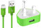 TheMax USB Charging Cable 1 Meter UK Plug Compatible with Samsung/Nexus/Sony/HTC/Nokia/Power bank/PS4/X-box/Printers/Wireless/keyboards/Bluetooth Speakers and more (Green)