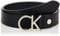 Calvin Klein Damen CK ADJ.LOGO BELT 3.5CM Gürtel,, per pack Schwarz (BLACK LEATHER & LIGHT GOLD BUCKLE 910), 100|#100|#6661 (Herstellergröße: 100)