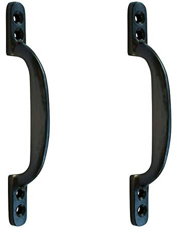 2X Antique Black 7 HOT Bed Pull Handles - Indoor Or Outdoor Use Ideal for Garden Gates, Shed Doors & Cottage Kitchens