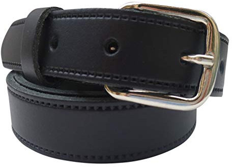 Streeze 24mm Ledergürtel für Jungen. Schwarzer Kinderledergürtel Schulgürtel (66cm - 70cm Taille, Schwarz)