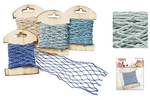 CREATIV DISCOUNT Deko Netzband, 13 x 100 cm, graublau