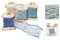 CREATIV DISCOUNT Deko Netzband, 13 x 100 cm, graublau