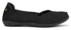 B M BERNIE MEV NEW YORK Catwalk Flat Balerina mit Memory Foam für Damen, schwarz - Schwarz - Größe: 39 EU