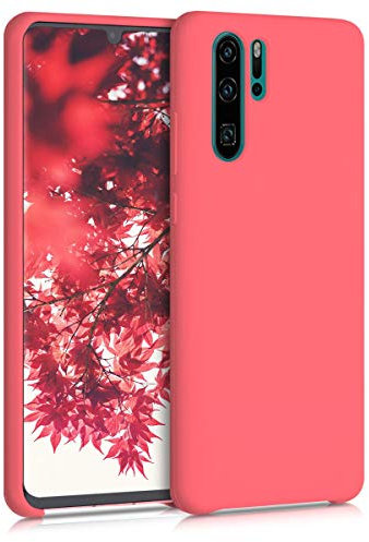kwmobile Case Compatible with Huawei P30 Pro Case - TPU Silicone Phone Cover with Soft Finish - Neon Coral