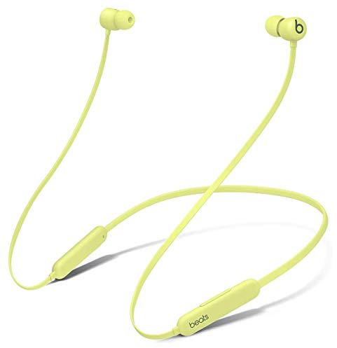 Beats Auriculares inalámbricos Flex - Chip Apple W1, Insertos conectados magnéticamente, Bluetooth Clase 1, 12 Horas de Escucha - Amarillo