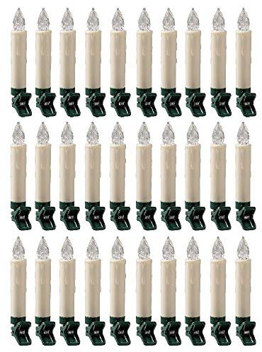 LED Weihnachtsbaumbeleuchtung Kabellos Dimmer Timer Flacker 30er 19624-30