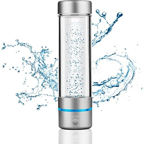 H2 Life Wasserstoff Wassergenerator, professionelle BPA freie Wasserstoff Wasserflasche Dual Modus tragbarer wiederverwendbarer Wasserionisator mit SPE und PEM