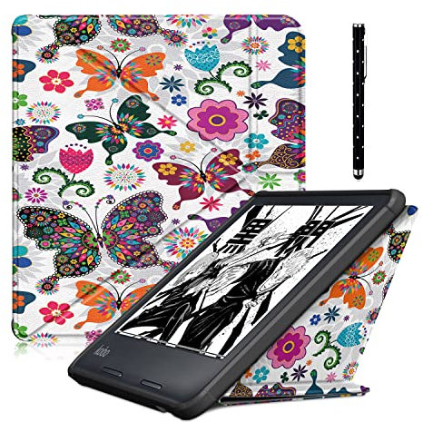 Acelive Étui Housse Coque pour Kobo Libra 2 (7 Pouces) eBook avec Support et Sommeil/Réveil Automatique