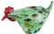 GILDE GlasArt Huhn Wildflower grün/blau/rot durchgefärbt und mundgeblasen H: 12.50 cm B: 25 cm T: 9.5 cm 39840