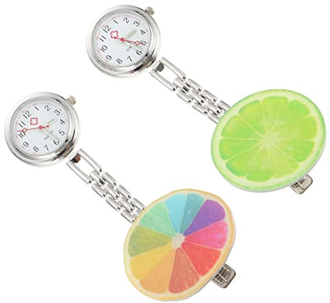 UKCOCO 2stücke Leuchtende Brustuhr Für Krankenschwester Clip-Uhr Mit Cartoon-Design Arztuhr Aus Hochwertigem Material Tragbar Und Praktisch