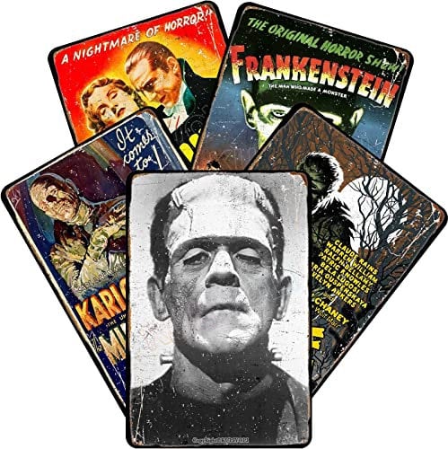 Horror Movie Decor Suspense Movie Poster Vintage Metal Tin Sign Home Pub Man Cave Wall Decorations 8 x 12 5Pcs