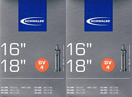 2X Schwalbe DV 4 Schlauch 16' 18' Ventil: Blitz Dunlop Express DV4 Dunlopventil