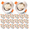 Ikodm 20er 3W LED Einbaustrahler, Schwenkbar 230V Deckenspots, Ultra flach Einbauleuchten, IP44 Wasserfest, Bad Spot Warmweiß 3000K, Deckenstrahler für Badezimmer Wohnzimmer, 3W, 20er