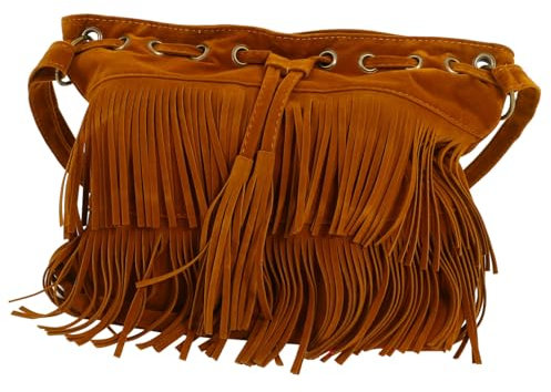 VALICLUD 2stücke Fransentasche Damen Retro Schultertasche Mit Quasten Bucket Bag Crossbody Handtasche Für Frauen Vielseitig Einsetzbar Für Verschiedene Anlässe