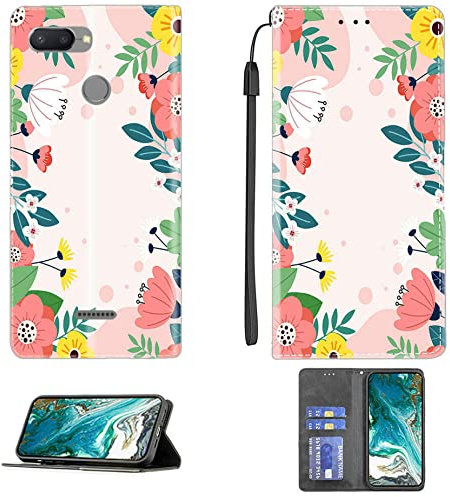 Aroepurt Cover per Redmi 6 Custodia Compatibile con Redmi 6 Cover Case Custodia Pelle Sintetica Cavalletto Magnetico Custodia a Portafoglio CPT27