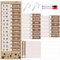 Taschenplaner für den täglichen Zeitplan, Klassenzimmer-Tafel aus Jute mit 13+1 Taschen, 26 wiederverwendbaren Karten(13 doppelseitig bedruckte Karten und 13 leere Karten) sowie 2 Metall-Aufhängehaken