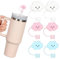 AUAUY 6Pack Cloud Straw Covers - Cute Reusable Toppers for 40OZ & 30OZ Stanley Cup Accessories