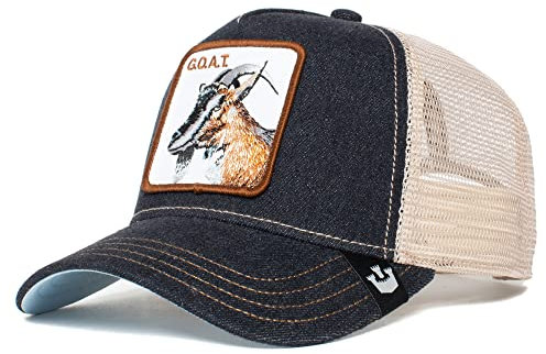 Goorin Bros. The Farm Original Seasonal Snapback Trucker Mütze für Damen und Herren, Anthrazit (The Goat), Einheitsgröße, Anthrazit (Die Ziege), EinheitsgröÃŸe