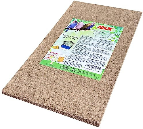 S&X Sandblätter für Vogelkäfige, 12 Stück/Packung (55 cm x 30 cm, 12 Stück)