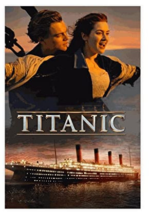 Titanic Romance Film Leonardo DiCaprio 2 Poster Leinwand Poster Schlafzimmer Dekor Sport Landschaft Büro Zimmer Dekor Geschenk ungerahmt 30 x 45 cm