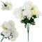 Chrysanthemum Strauss 12 Blumen KÜNSTLICH Weiss 50CM Chrysanthemen, kugelförmige Blumen, Hochzeitsstrauß, für Zuhause, Garten, exklusiv, für das Büro, Kaffeemaschine, Heimdekoration, für den Friedhof