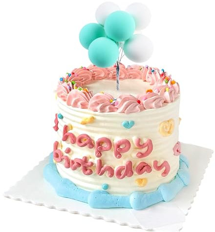 Blumomon 16 Stück Bunte Ballon Cake Toppers Kit Ballon alles Gute zum Geburtstag Kuchen Dekoration für Jungen Mädchen Kind Geburtstagsfeier Dekoration