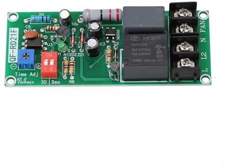 AIDNTBEO 220V Timer Control Relay Module,Delayed Turn Off Fan Overrun Timer