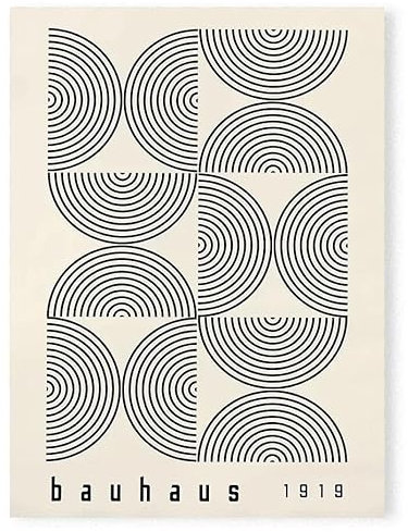 Minimalistische Wandkunst, Böhmisches Bauhaus, Abstraktes Hd-Leinwand-Poster, Druck, Heim-, Schlafzimmer- Und Wohnzimmerdekoration, A2 60X90Cm Kein Rahmen