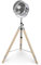 Bigben Ventilateur 80W Design Rétro sur Pied, Trépied en Bois, 3 Vitesses, Hauteur Ajustable et Tête Orientable Chromée pour un Flux d'Air Ciblé - FANR01S