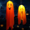 GEERDAN Halloween Deko Geist, 2 Stück Halloween Geist Hängender mit Lachenden und Schreienden Ausdrücken, Halloween Deko Leuchtend, Halloween Grusel Deko Innen Outdoor (Stil B)