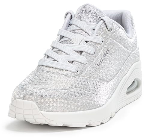 Skechers Damen UNO-Disco Nite Sneaker, Silber, 40 EU