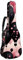 Gitarrentasche für Akustikgitarre mit zwei Taschen, Pink und Schwarz, Luftballon, wasserabweisend, doppelt verstellbarer Schultergurt, Gitarrentasche, Rosa und schwarzer Ballon, 42.9x16.9x4.7 in,