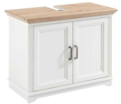 Möbel Jack Waschbeckenunterschrank Waschtischunterschrank Badezimmerschrank | Dekor | Artisan Eiche | Pinie | 2 Türen | BxHxT 83x66x43 cm