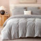Freyamy Plüsch Bettwäsche 135x200cm 2teilig Grau Nicky Teddy Fleece Deckenbezug Flanell Cashmere Touch Winter Bettwaren-Sets Flauschig Warme Bettbezug mit Reißverschluss und 1 Kissenbezug 80x80cm