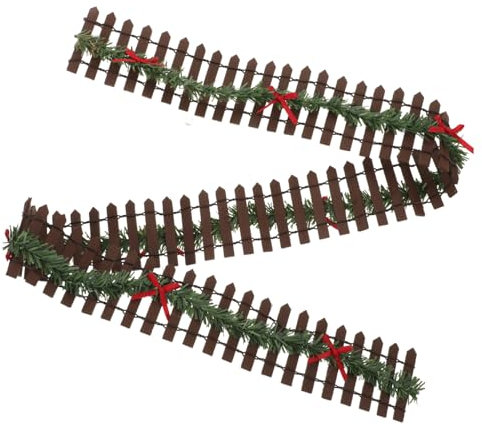 PHENOFICE Clôture Bois Miniature Déco Noël Barrière Jardin Petit Bois pour Micro Paysage Féerique Et Terrarium