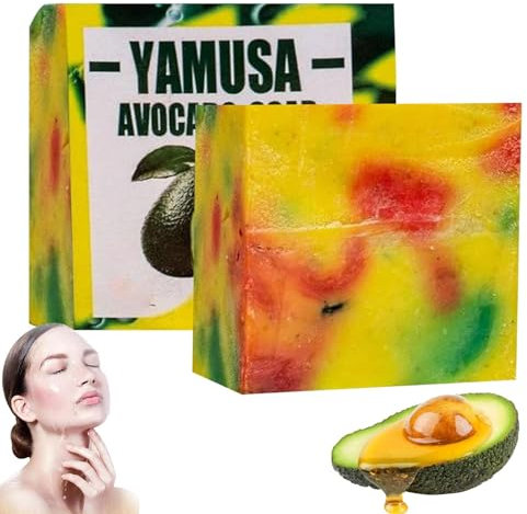 Yamusa Avocado Seife - Handgemachte Yamusa Avocado Seife - Pflegende und Erfrischende Avocado Seife - Naturseife Bar - Gesichtsseife & Handseife Duschseife für alle Hauttypen