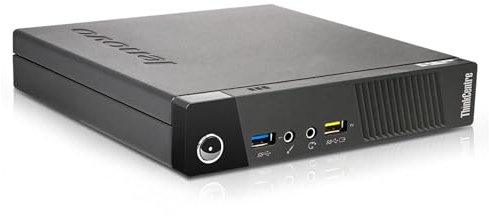 Lenovo ThinkCentre, Mini Pc Tiny, Processore Intel i7-4790 4 Core 3.6 Ghz, Ram 8Gb SSD 256Gb, Win 10, Pc Desktop Mini con Chiavetta Wi-fi (Ricondizionato)