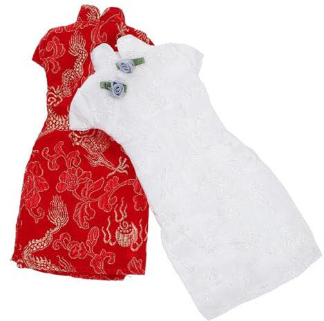 DRESSOOS 2 Stück Babypuppe Cheongsam Zarte Puppenkleidung Höschen Für Wiederverwendbare Und Dekorative Chinesische Stil