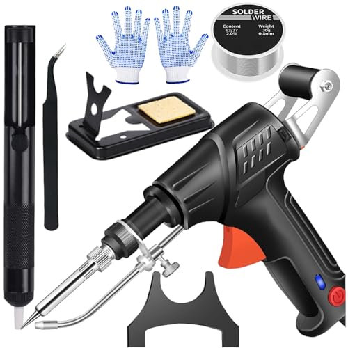 Internally Heated Industrial Laser Welding Tools, Multi-Function Soldering Iron Soldering Gun Set, Laser Welding Gun for Metal, 3-in-1/Rust Removal/Cutting/Weldings (Black- Internal Heat)
