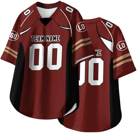 Generisch Personalisiert American Football Trikot Custom Football Jersey Personalized Stitched/Printed Team Name & Number Sporthemden Men Women Youth Herren Sports Uniform Trikot Mit Eigenem Namen