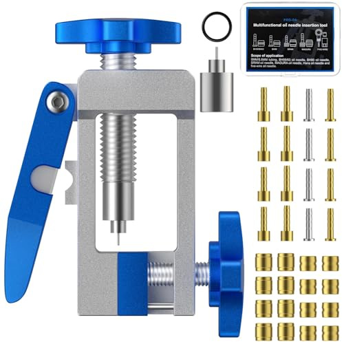 Pawfly 2 in 1 Bike Hydraulic Brake Tool Kit, Bicycle Oil Brake Needle Driver Insertion Tool with Hydraulic Hose Cutter, Hydraulic Hose Fitting Insert Tool, Hydraulic Disc Brake Hose Line Cutter