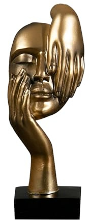 Zeitgenössische Statue, Sammlerstück für Heimdekoration, geeignet für Wohnzimmer, Schlafzimmer oder Büro, schwarze Schreibtischdekoration