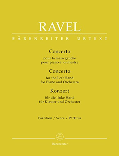 Konzert für die linke Hand für Klavier und Orchester. Partitur, BÄRENREITER URTEXT