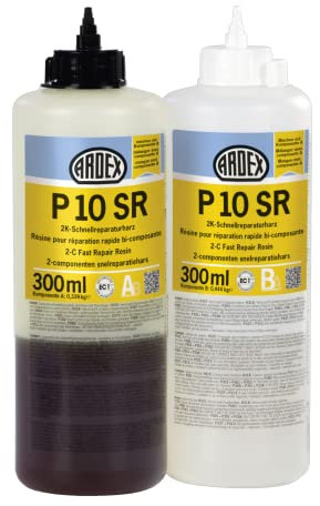ARDEX P 10SR, Schnellreparaturharz, 2-Komp.-Set m.0,339 l Härterkomp.A, 0,444 l Basisk.B,20 Wellenv+Einmalh