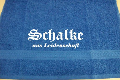 ShirtShop-Saar Schalke aus Leidenschaft; Städte Handtuch, Royalblau