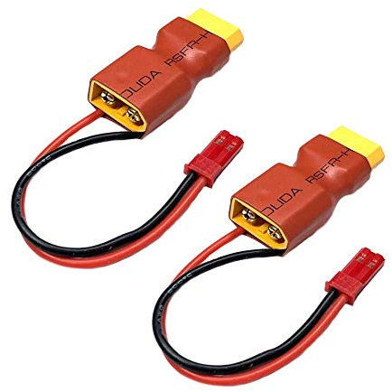 VUNIVERSUM 2X Stück Premium Adapter XT60 Stecker Male auf Buchse Female mit JST BEC Stromversorgung für Lipo Akku Hochstrom Adapterkabel Modellbau DIY Copter RC Drohne
