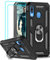 LeYi Cover per Samsung Galaxy A40 [2 pezzi di schermo in vetro temperato] anello di supporto, militare, doppio strato, rinforzato, difesa, bumper in silicone antiurto, armatura di protezione per