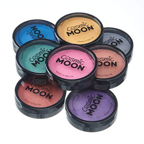 Cosmic Moon - Pintura facial profesional metálica activada por agua - Set de 8 colores